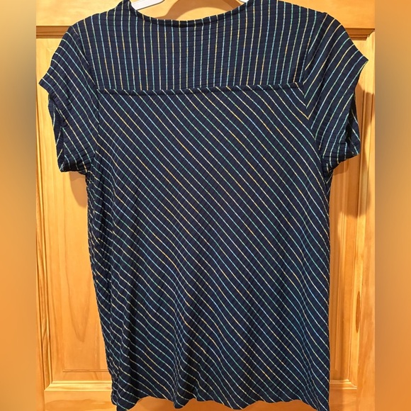 Christopher & Banks top navy blue with horizontal stripes Womens size S - Picture 5 of 10
